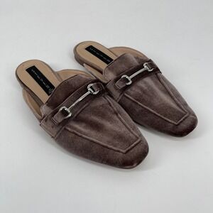 Steven Madden Royce Mule Loafer Slides Velvet Brown Women's Size‎ 8M Preppy